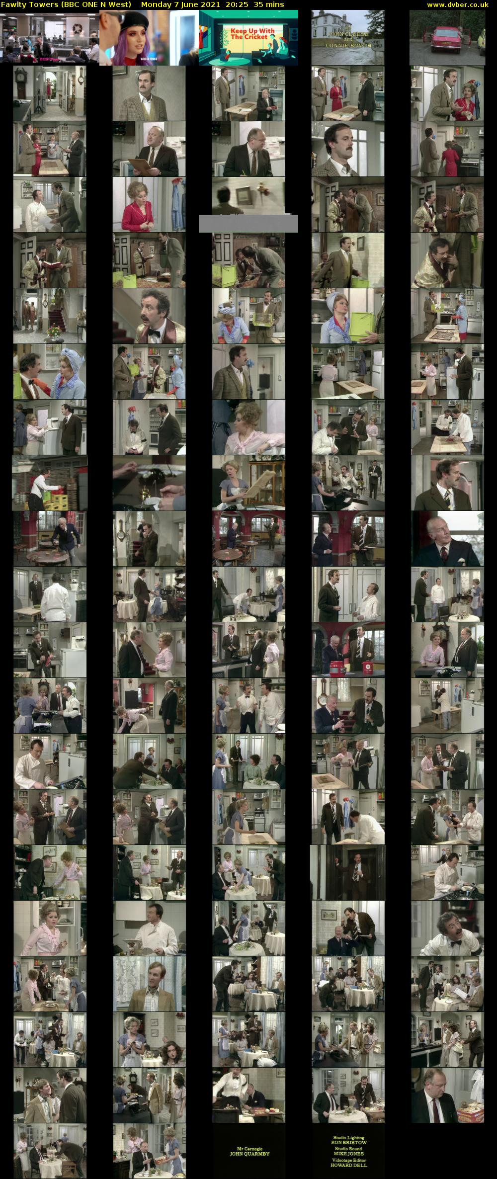 Fawlty Towers (BBC ONE N West) Monday 7 June 2021 20:25 - 21:00