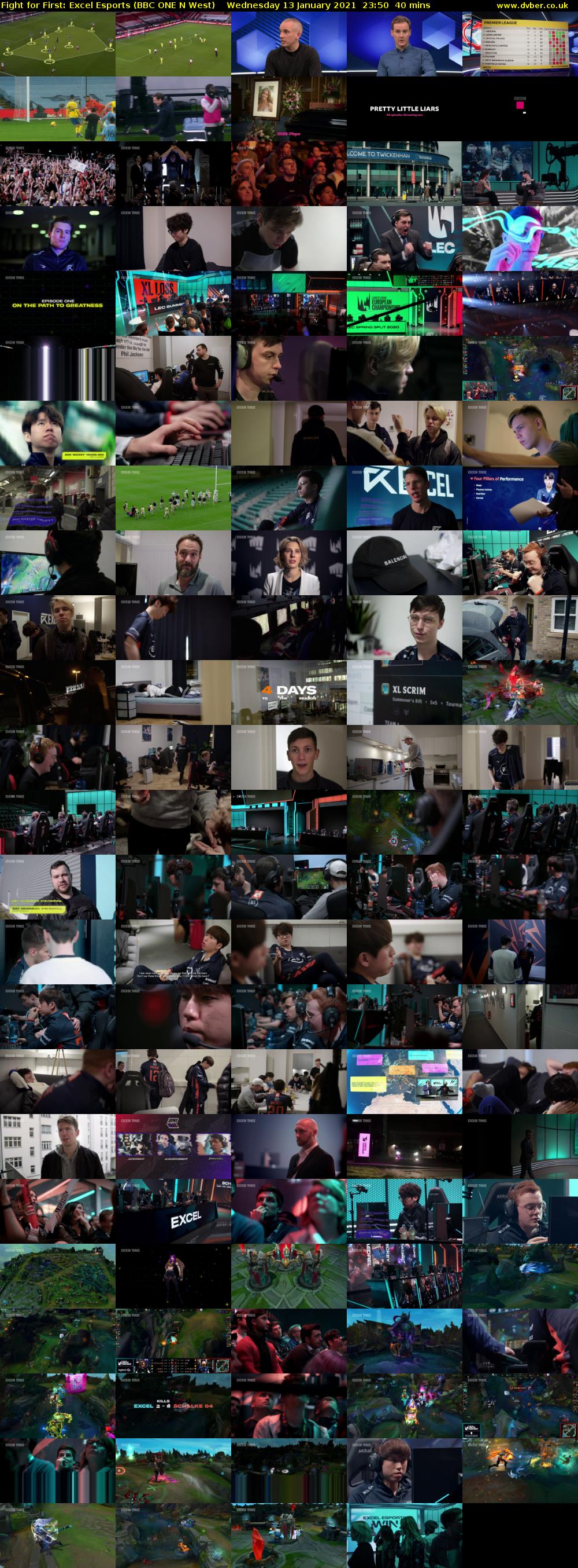 Fight for First: Excel Esports (BBC ONE N West) Wednesday 13 January 2021 23:50 - 00:30