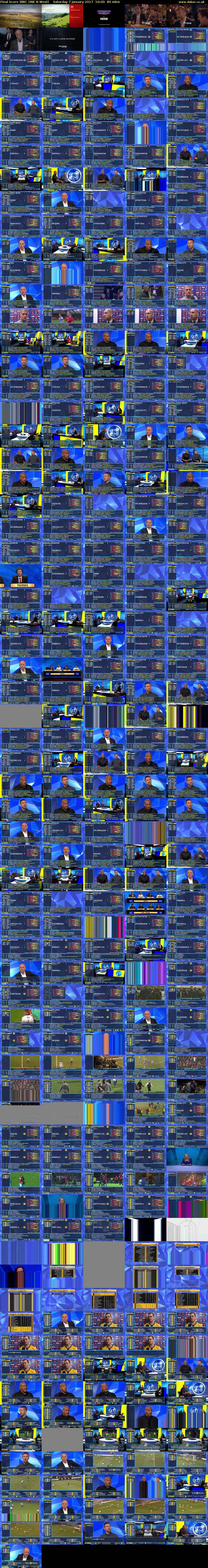 Final Score (BBC ONE N West) Saturday 7 January 2017 16:00 - 17:20