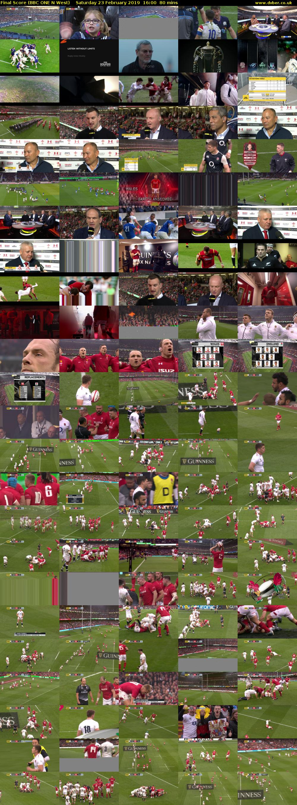 Final Score (BBC ONE N West) Saturday 23 February 2019 16:00 - 17:20