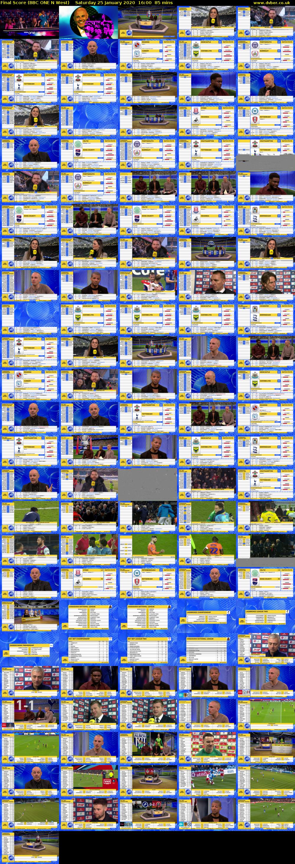 Final Score (BBC ONE N West) Saturday 25 January 2020 16:00 - 17:25