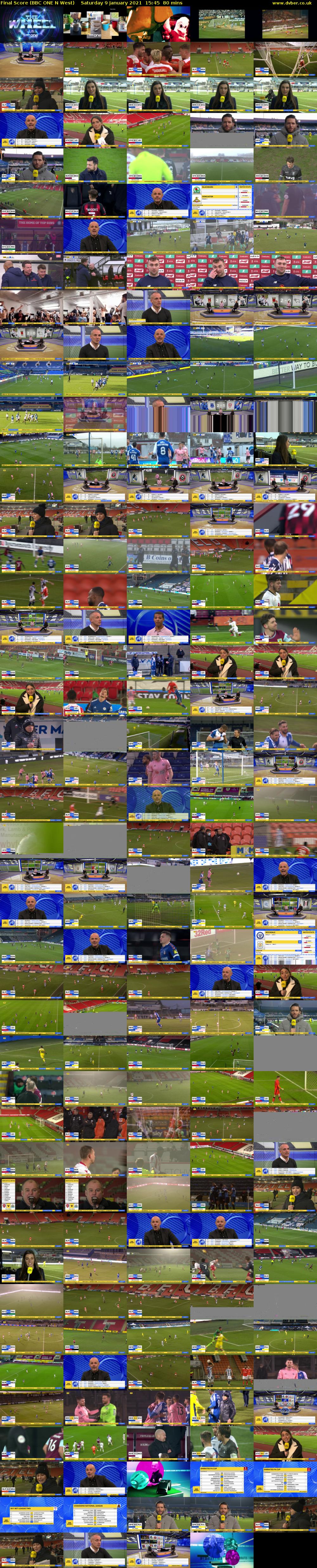 Final Score (BBC ONE N West) Saturday 9 January 2021 15:45 - 17:05