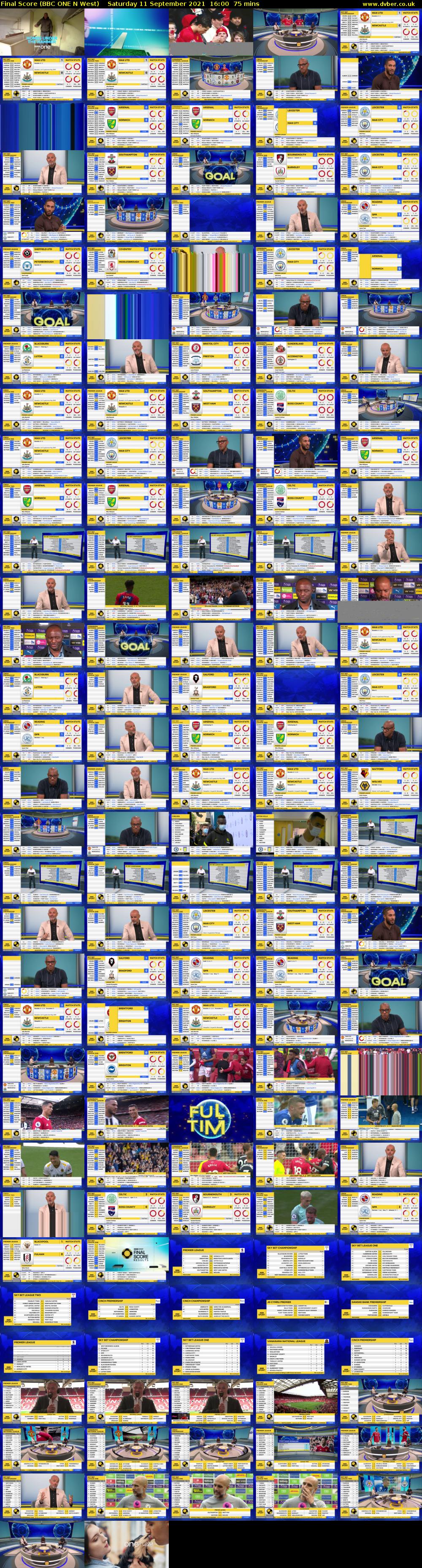 Final Score (BBC ONE N West) Saturday 11 September 2021 16:00 - 17:15