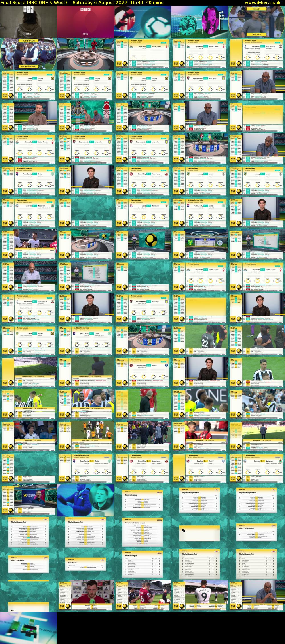 Final Score (BBC ONE N West) Saturday 6 August 2022 16:30 - 17:10