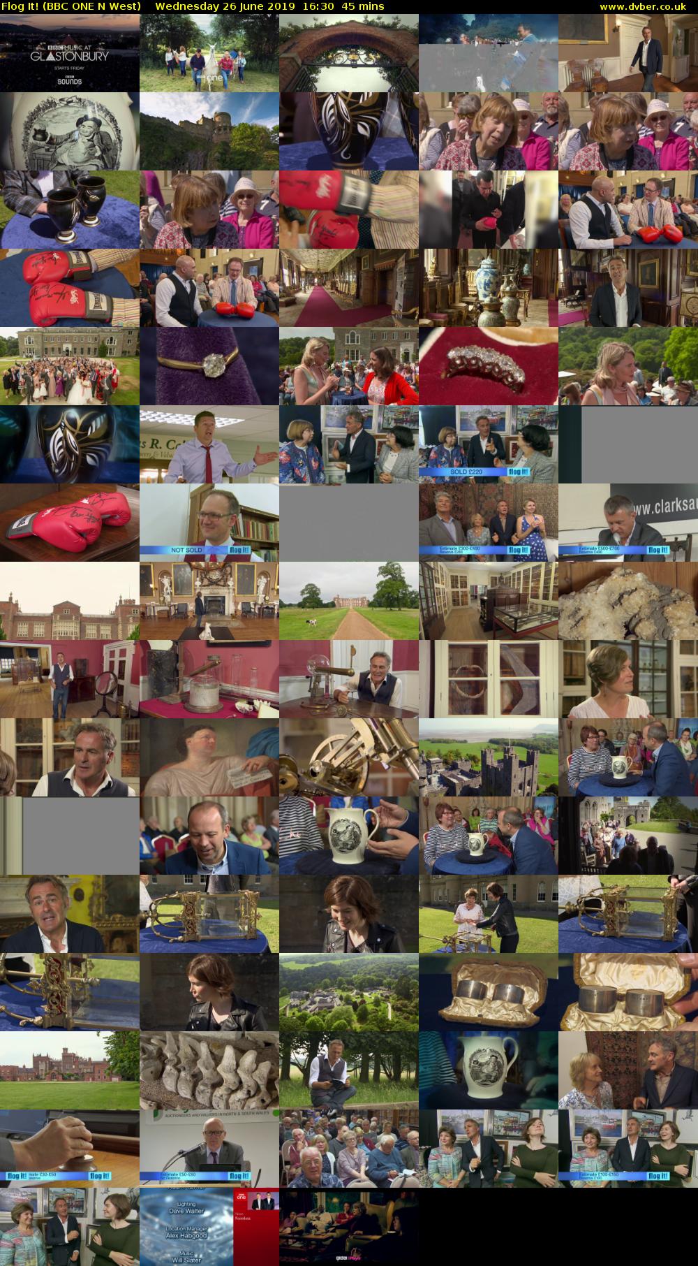 Flog It! (BBC ONE N West) Wednesday 26 June 2019 16:30 - 17:15