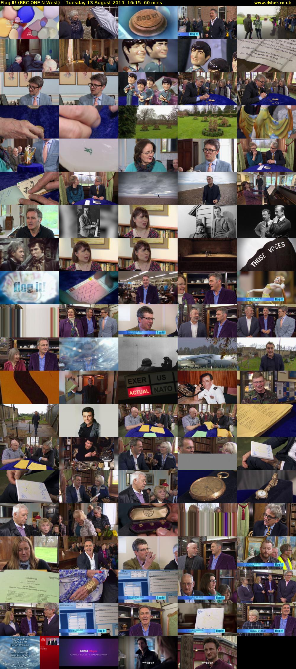 Flog It! (BBC ONE N West) Tuesday 13 August 2019 16:15 - 17:15