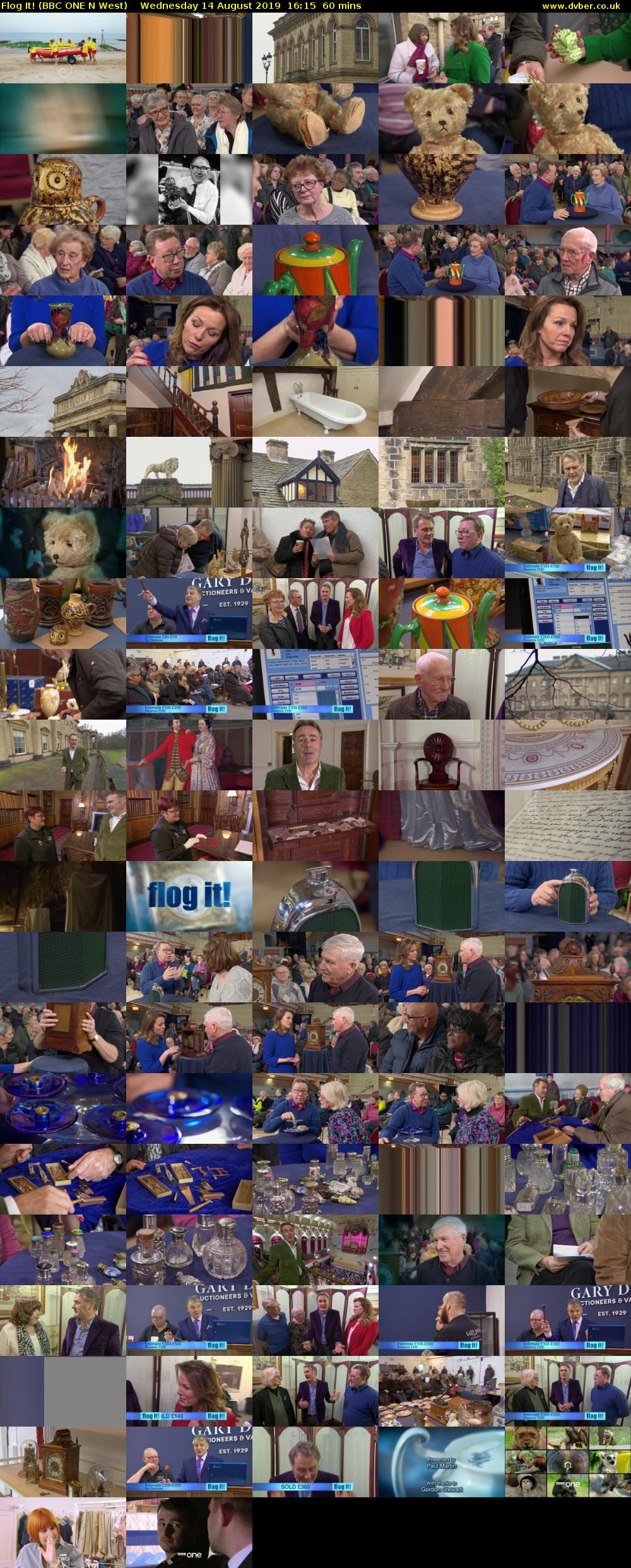 Flog It! (BBC ONE N West) Wednesday 14 August 2019 16:15 - 17:15