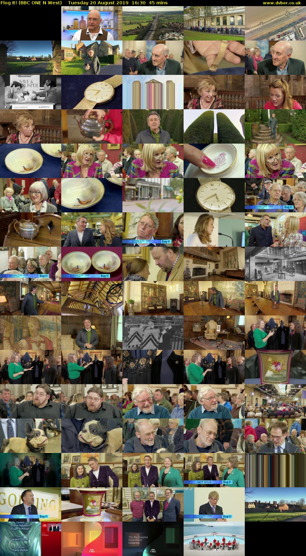 Flog It! (BBC ONE N West) Tuesday 20 August 2019 16:30 - 17:15