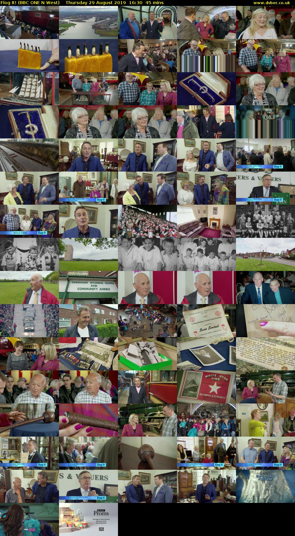 Flog It! (BBC ONE N West) Thursday 29 August 2019 16:30 - 17:15