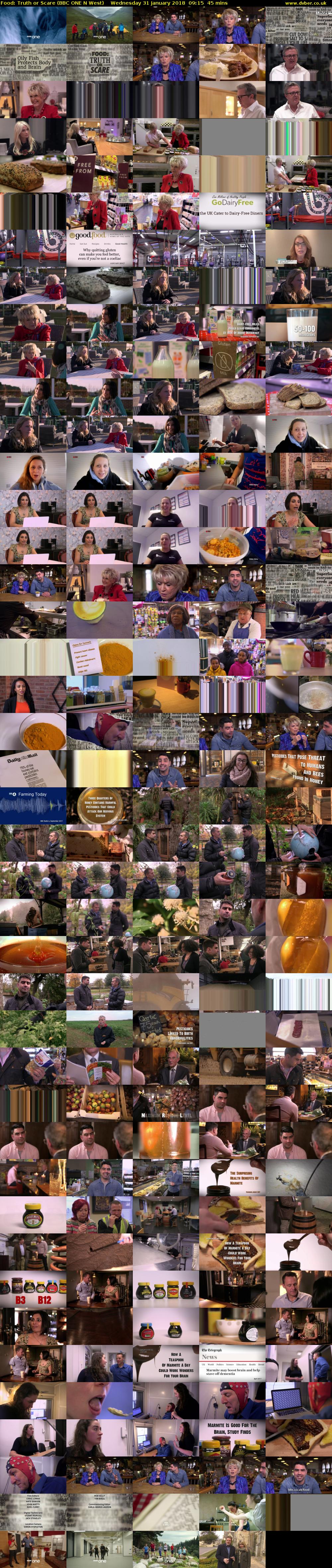 Food: Truth or Scare (BBC ONE N West) Wednesday 31 January 2018 09:15 - 10:00