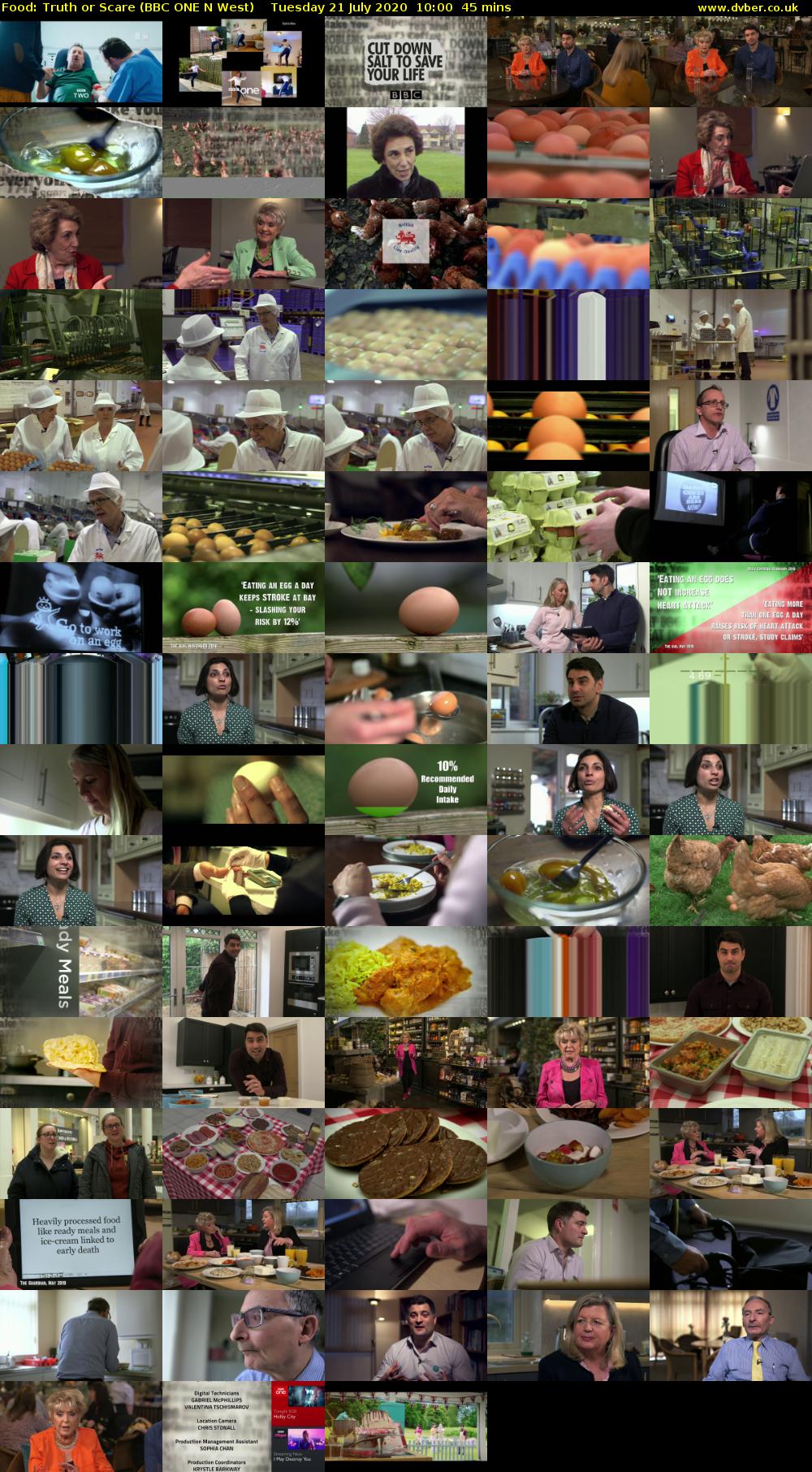 Food: Truth or Scare (BBC ONE N West) Tuesday 21 July 2020 10:00 - 10:45