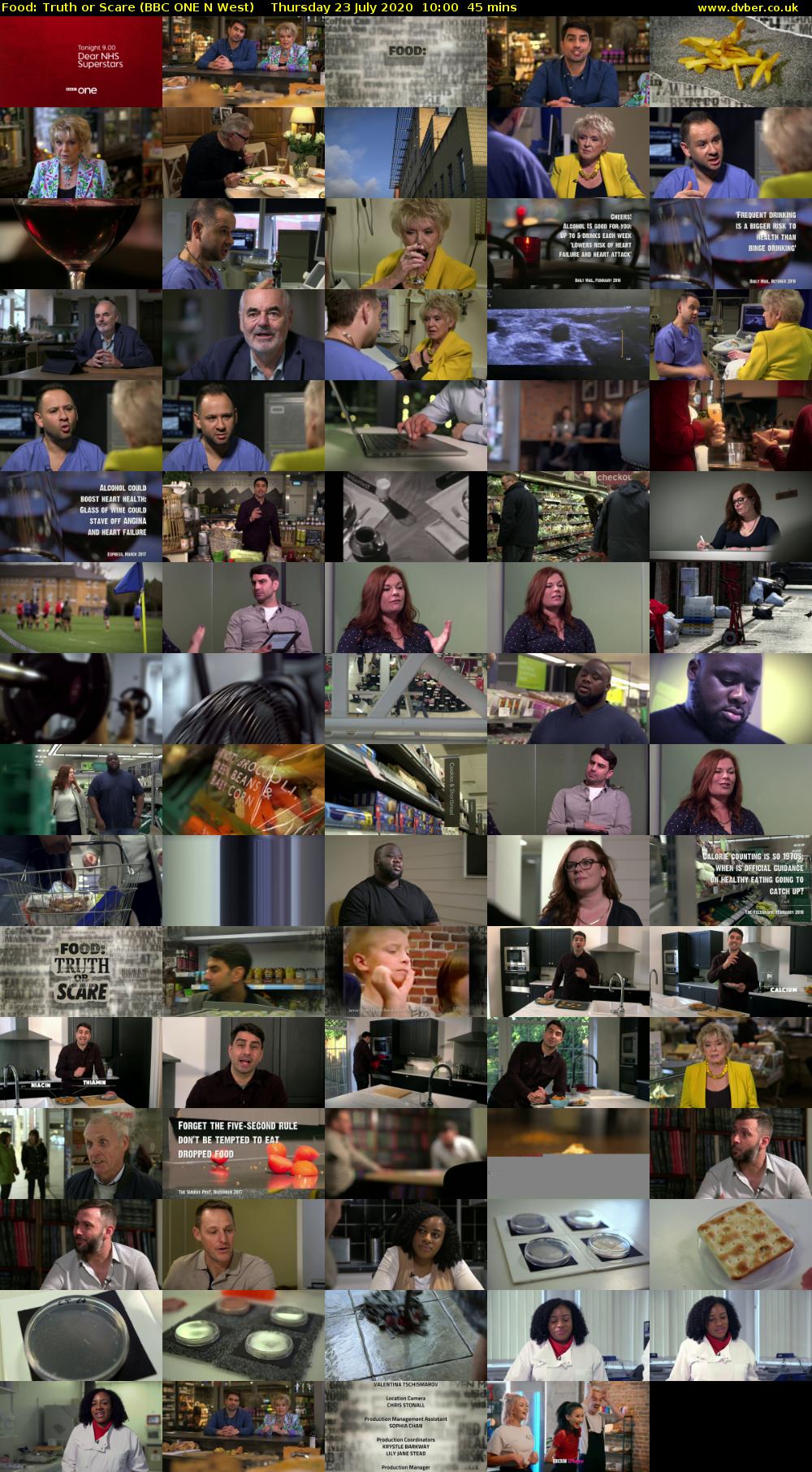 Food: Truth or Scare (BBC ONE N West) Thursday 23 July 2020 10:00 - 10:45
