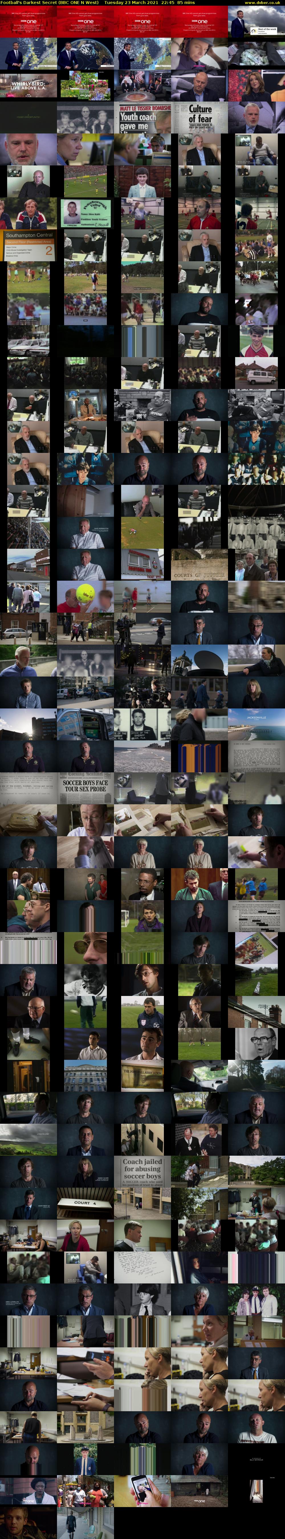 Football's Darkest Secret (BBC ONE N West) Tuesday 23 March 2021 22:45 - 00:10