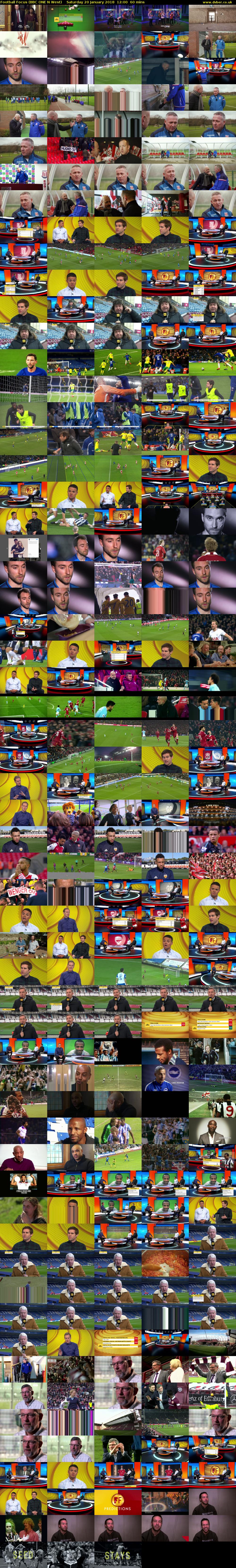 Football Focus (BBC ONE N West) Saturday 20 January 2018 12:00 - 13:00