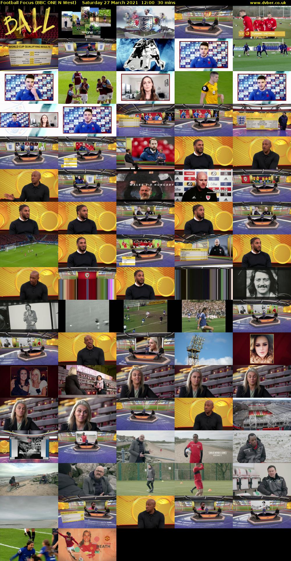 Football Focus (BBC ONE N West) Saturday 27 March 2021 12:00 - 12:30