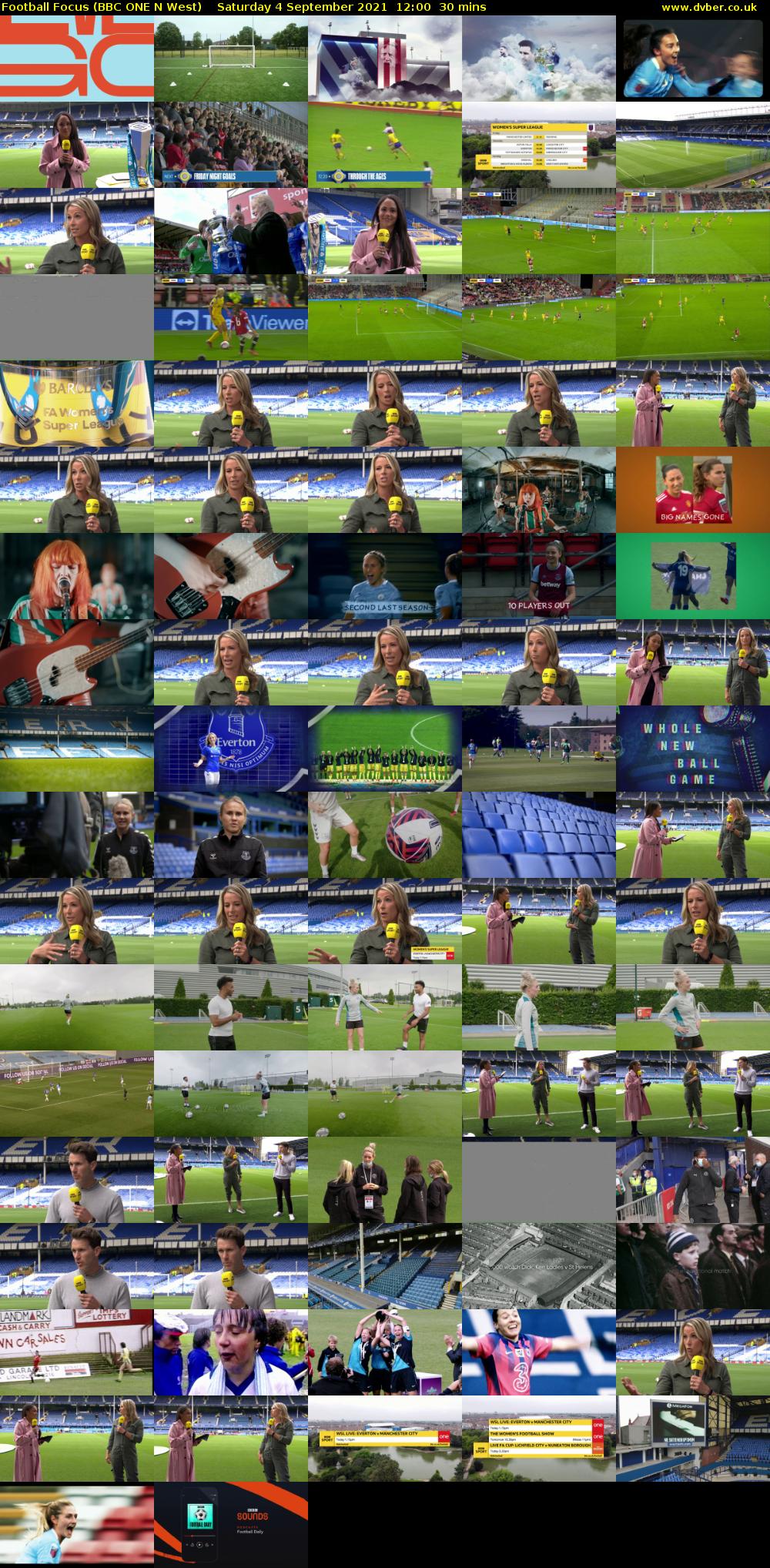 Football Focus (BBC ONE N West) Saturday 4 September 2021 12:00 - 12:30