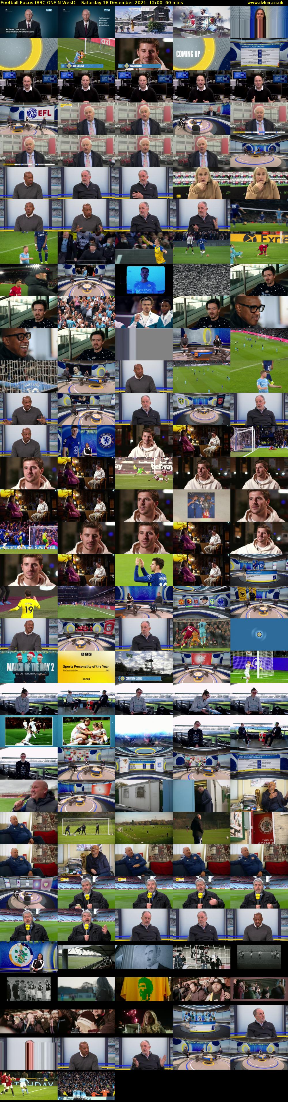 Football Focus (BBC ONE N West) Saturday 18 December 2021 12:00 - 13:00