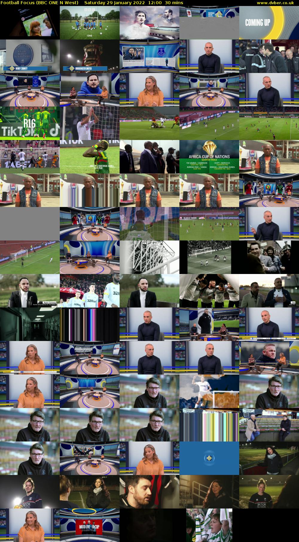 Football Focus (BBC ONE N West) Saturday 29 January 2022 12:00 - 12:30