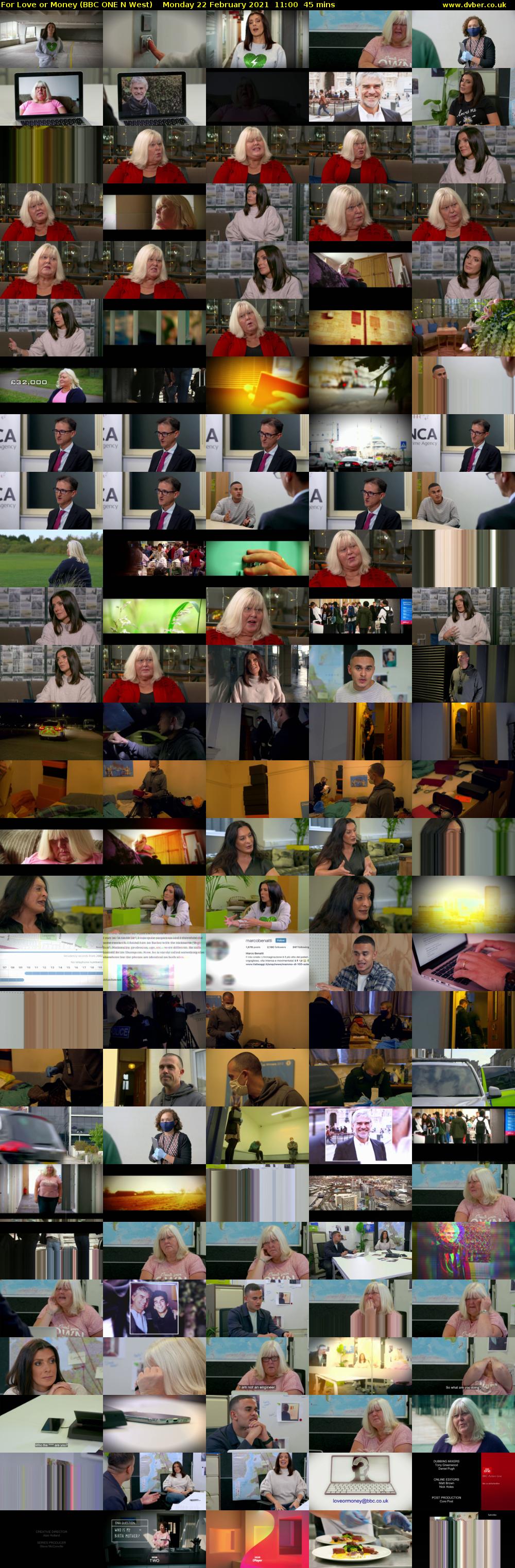 For Love or Money (BBC ONE N West) Monday 22 February 2021 11:00 - 11:45