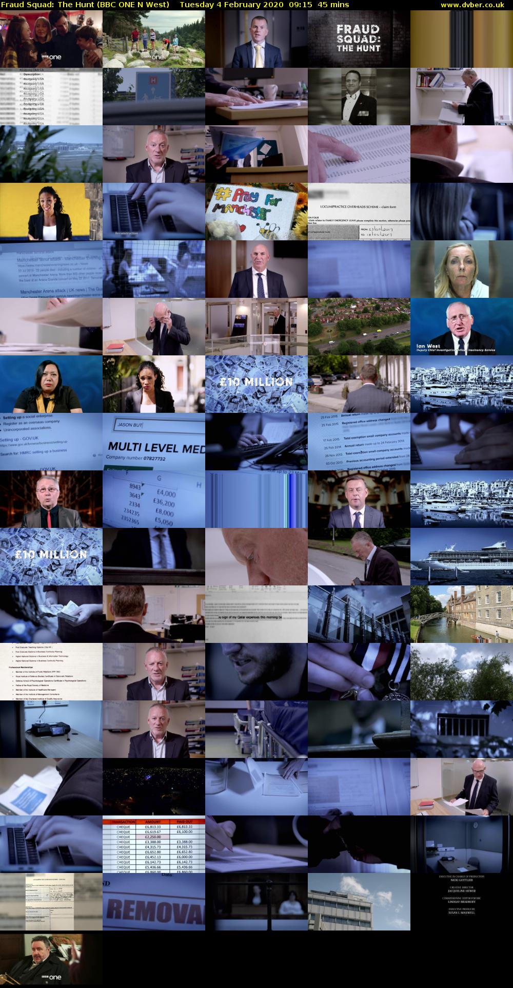Fraud Squad: The Hunt (BBC ONE N West) Tuesday 4 February 2020 09:15 - 10:00