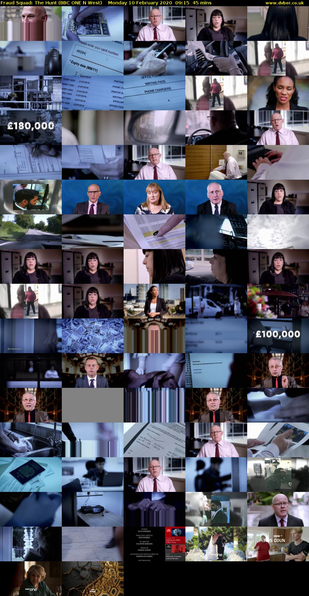 Fraud Squad: The Hunt (BBC ONE N West) Monday 10 February 2020 09:15 - 10:00