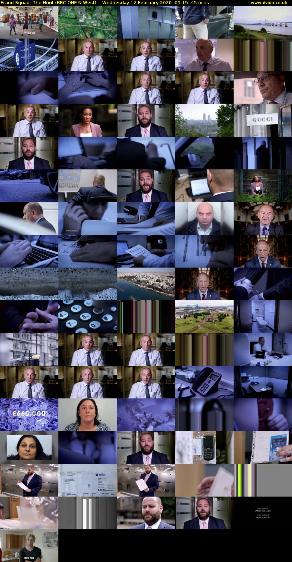 Fraud Squad: The Hunt (BBC ONE N West) Wednesday 12 February 2020 09:15 - 10:00