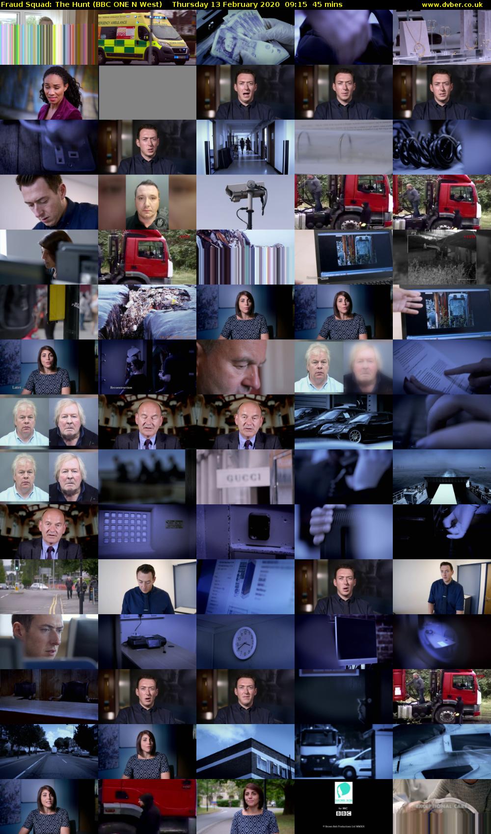 Fraud Squad: The Hunt (BBC ONE N West) Thursday 13 February 2020 09:15 - 10:00