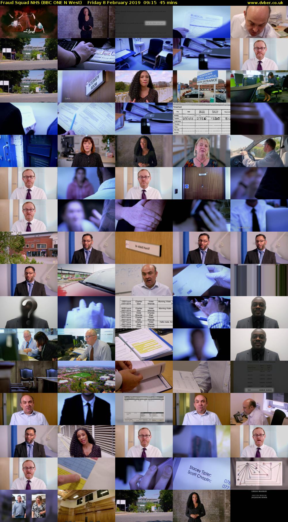 Fraud Squad NHS (BBC ONE N West) Friday 8 February 2019 09:15 - 10:00