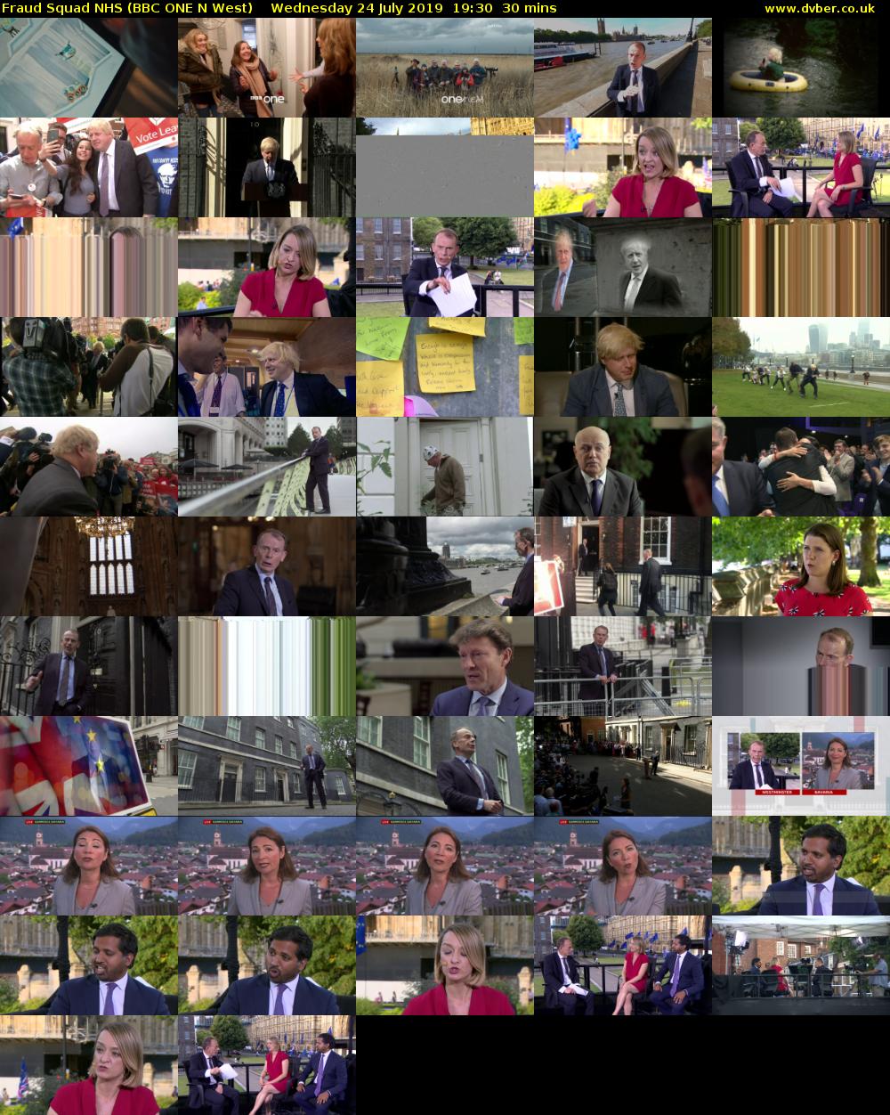 Fraud Squad NHS (BBC ONE N West) Wednesday 24 July 2019 19:30 - 20:00