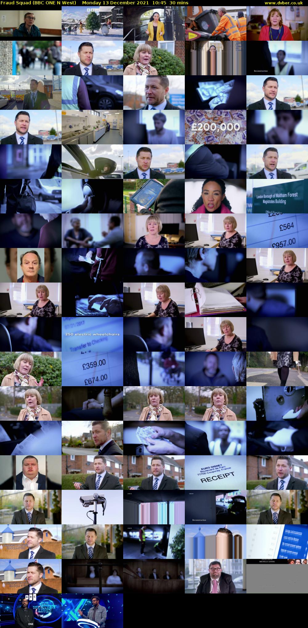 Fraud Squad (BBC ONE N West) Monday 13 December 2021 10:45 - 11:15