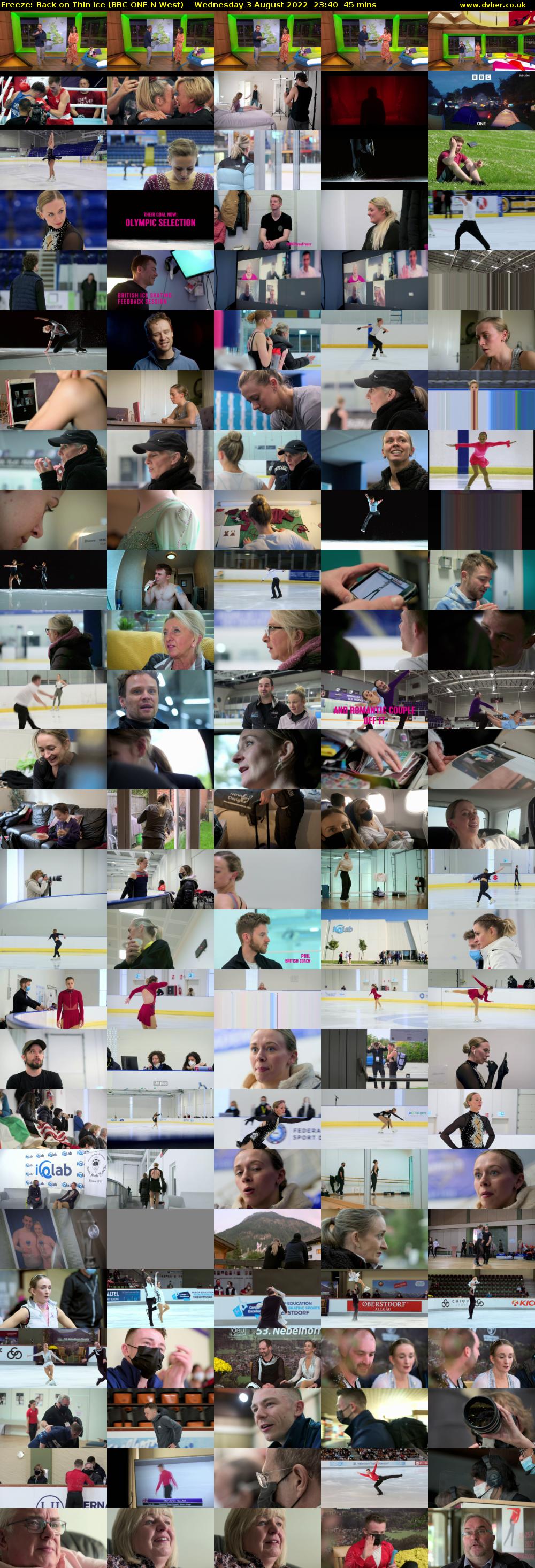 Freeze: Back on Thin Ice (BBC ONE N West) Wednesday 3 August 2022 23:40 - 00:25