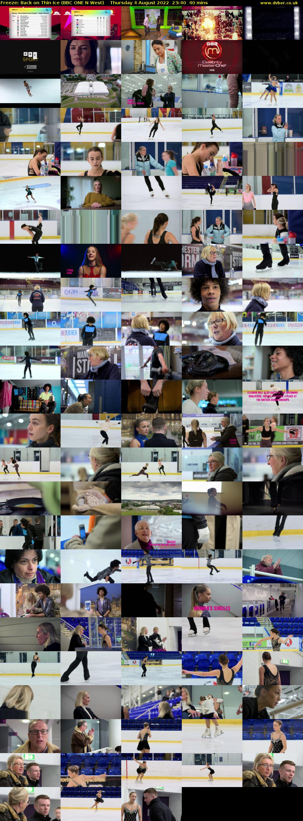 Freeze: Back on Thin Ice (BBC ONE N West) Thursday 4 August 2022 23:40 - 00:20