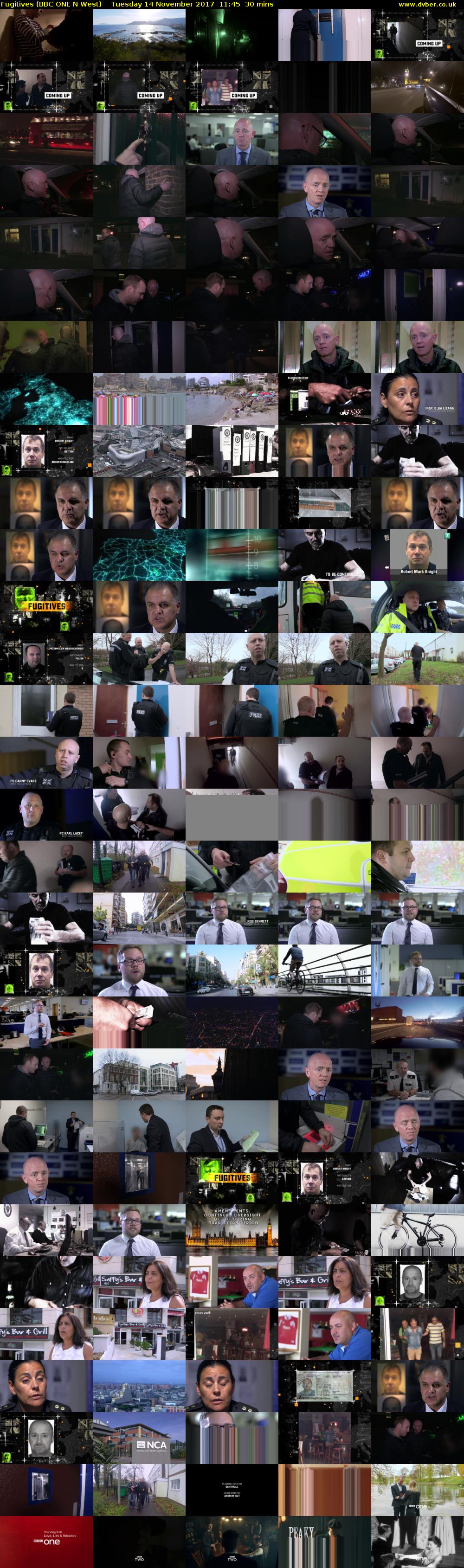 Fugitives (BBC ONE N West) Tuesday 14 November 2017 11:45 - 12:15