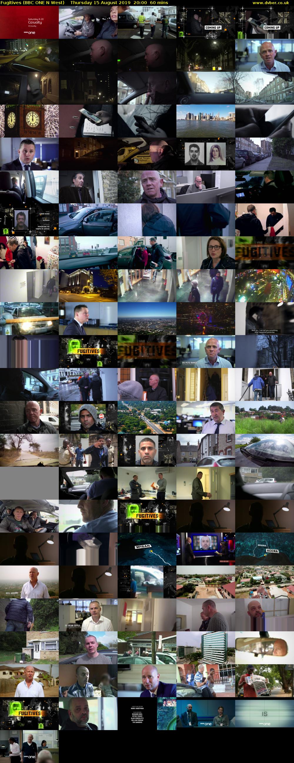 Fugitives (BBC ONE N West) Thursday 15 August 2019 20:00 - 21:00