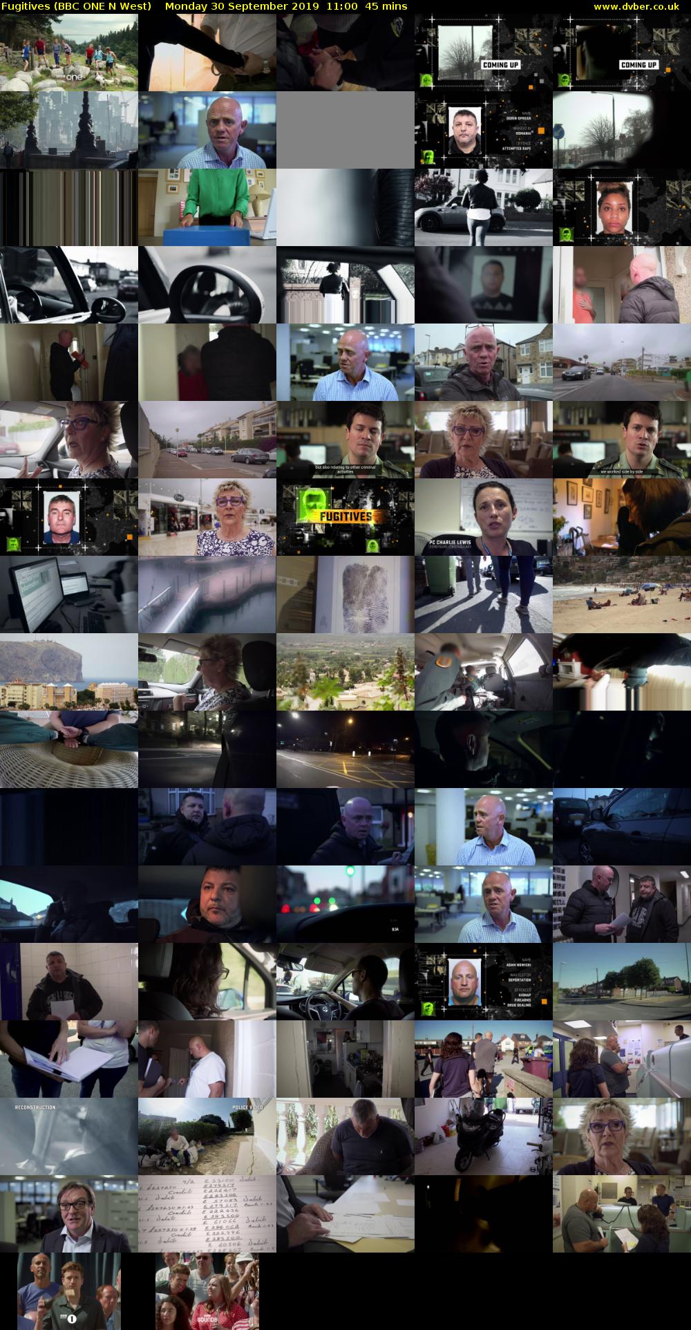 Fugitives (BBC ONE N West) Monday 30 September 2019 11:00 - 11:45