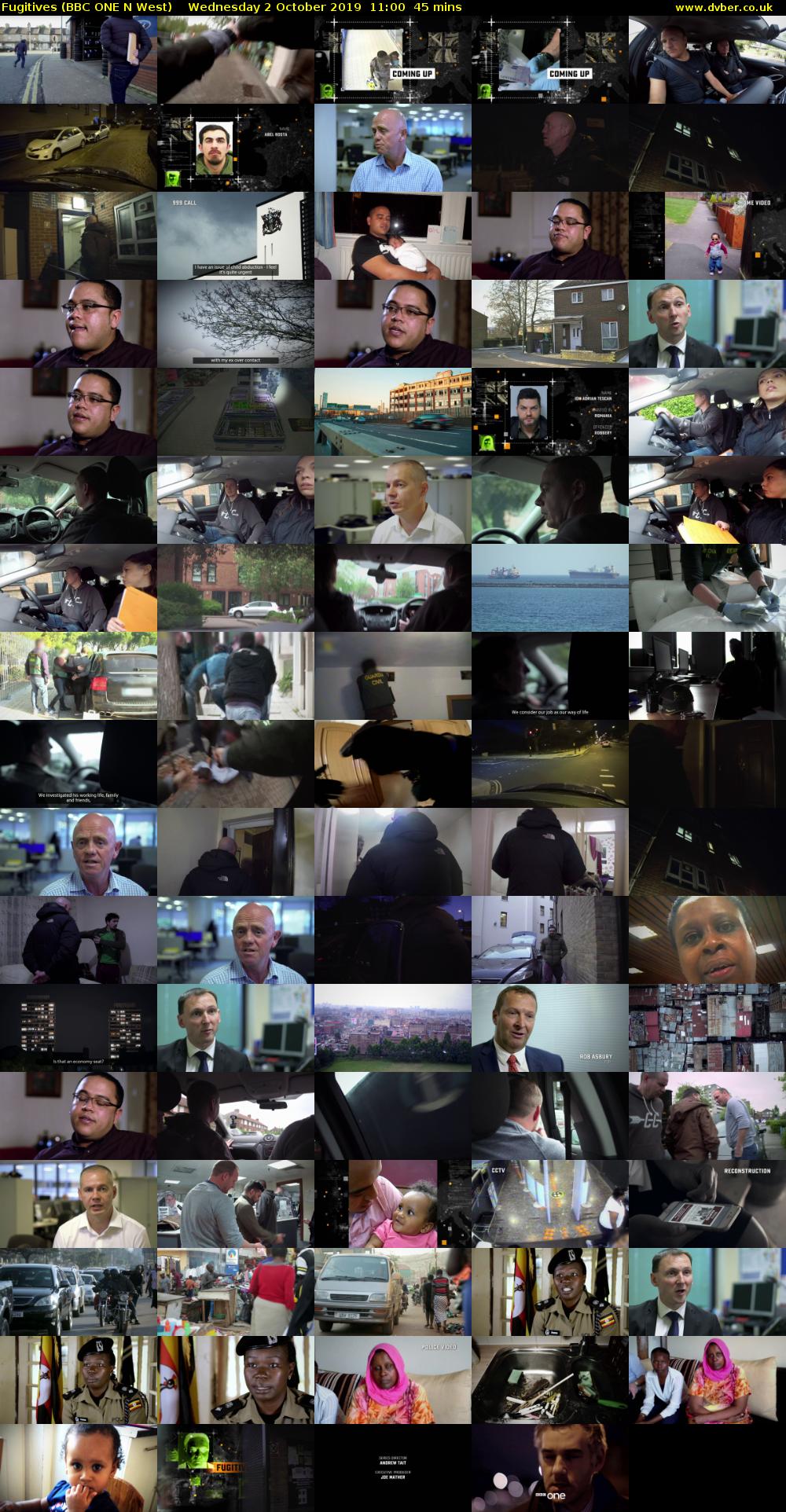 Fugitives (BBC ONE N West) Wednesday 2 October 2019 11:00 - 11:45