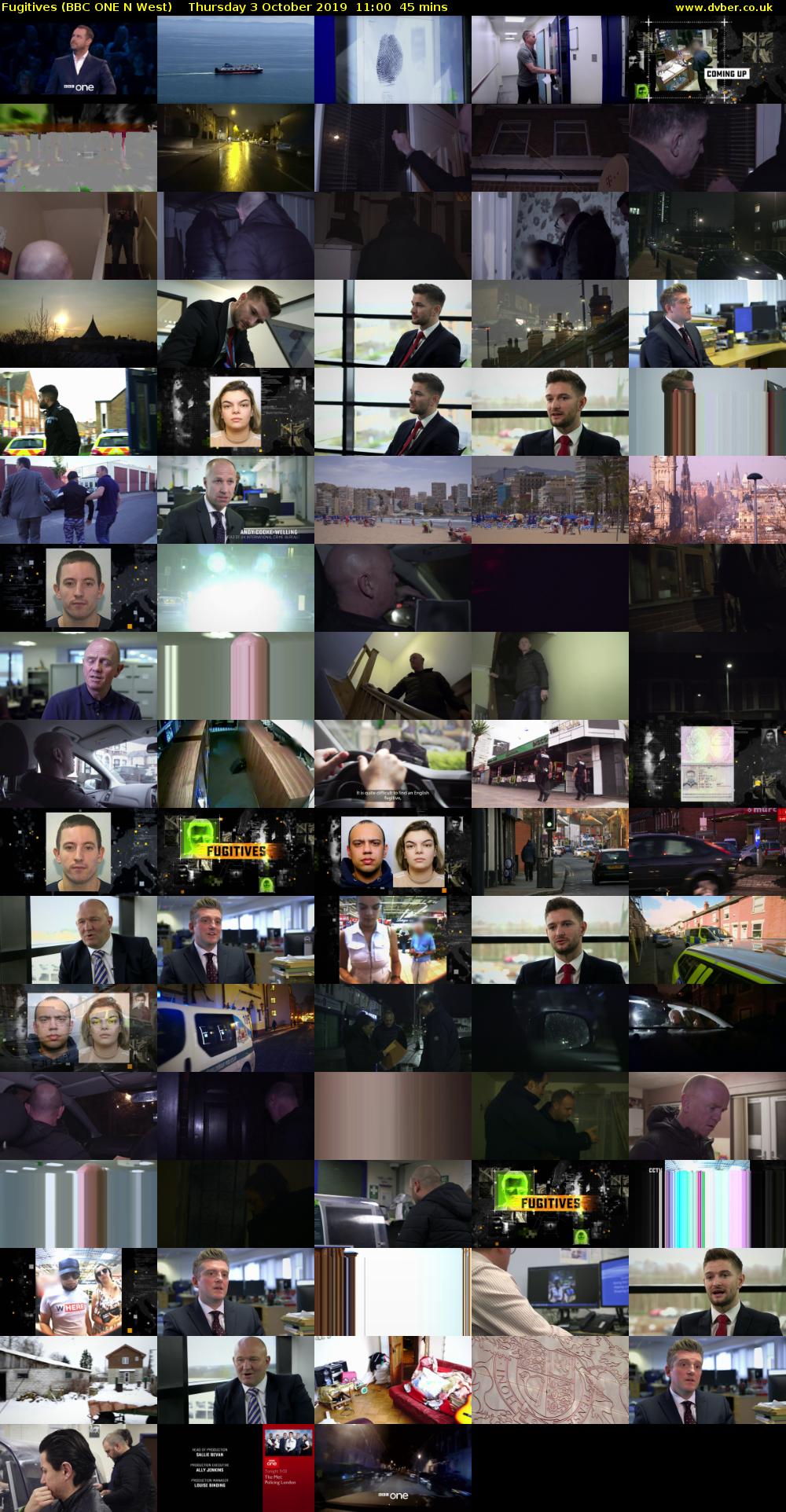 Fugitives (BBC ONE N West) Thursday 3 October 2019 11:00 - 11:45