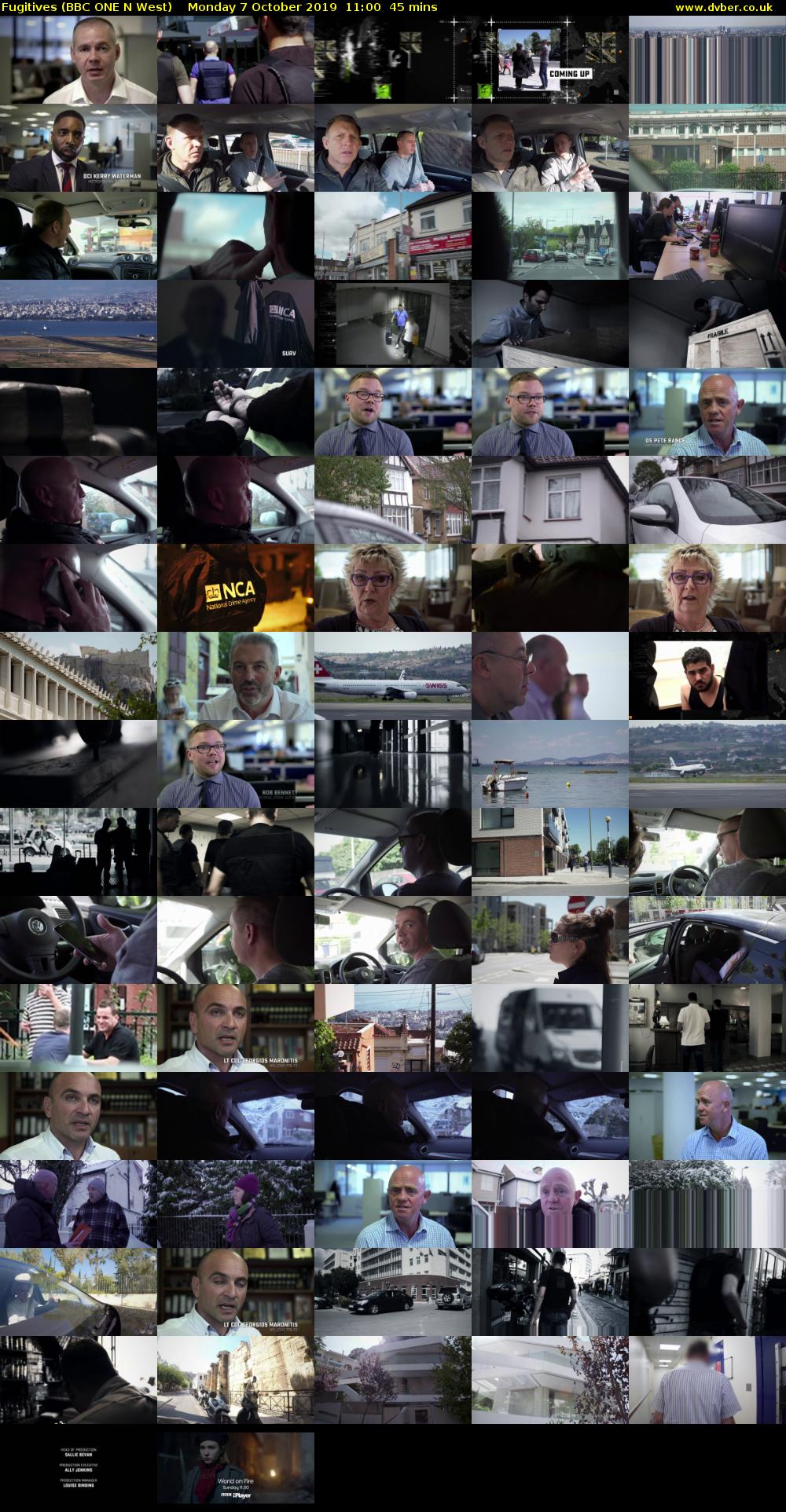 Fugitives (BBC ONE N West) Monday 7 October 2019 11:00 - 11:45