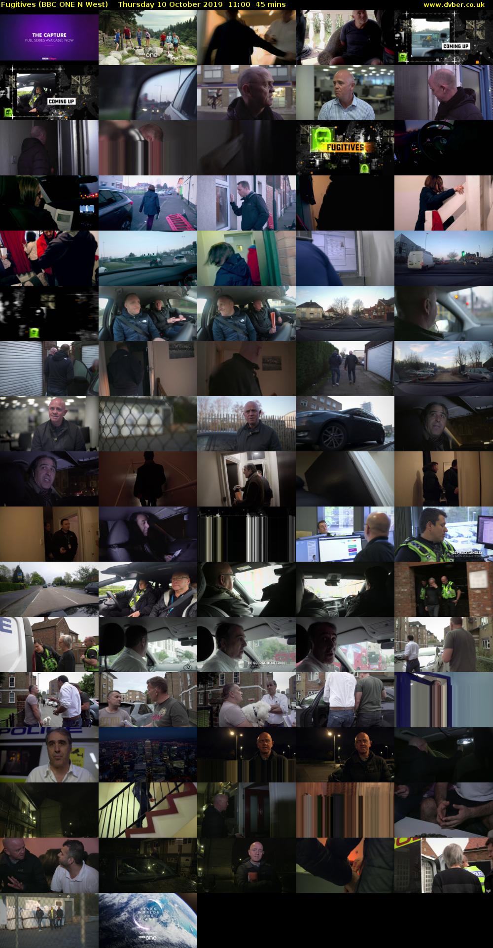 Fugitives (BBC ONE N West) Thursday 10 October 2019 11:00 - 11:45