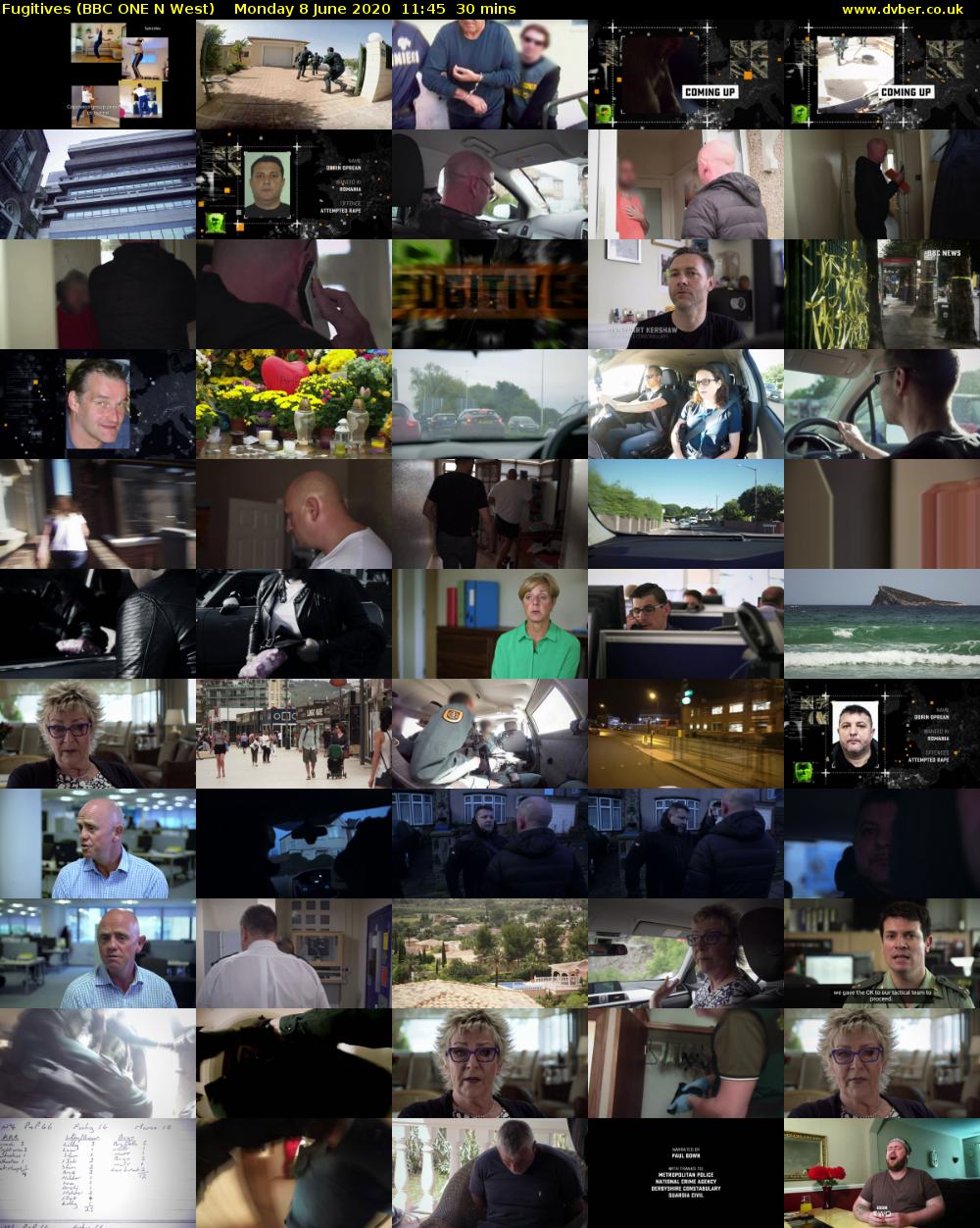 Fugitives (BBC ONE N West) Monday 8 June 2020 11:45 - 12:15