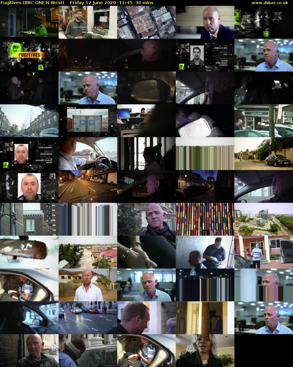 Fugitives (BBC ONE N West) Friday 12 June 2020 11:45 - 12:15