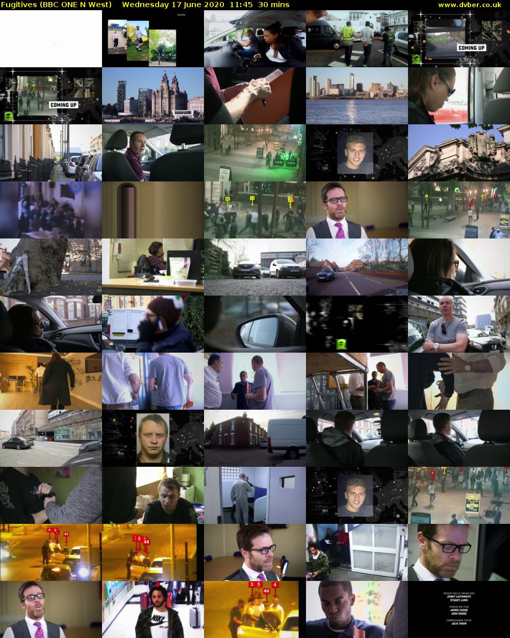 Fugitives (BBC ONE N West) Wednesday 17 June 2020 11:45 - 12:15