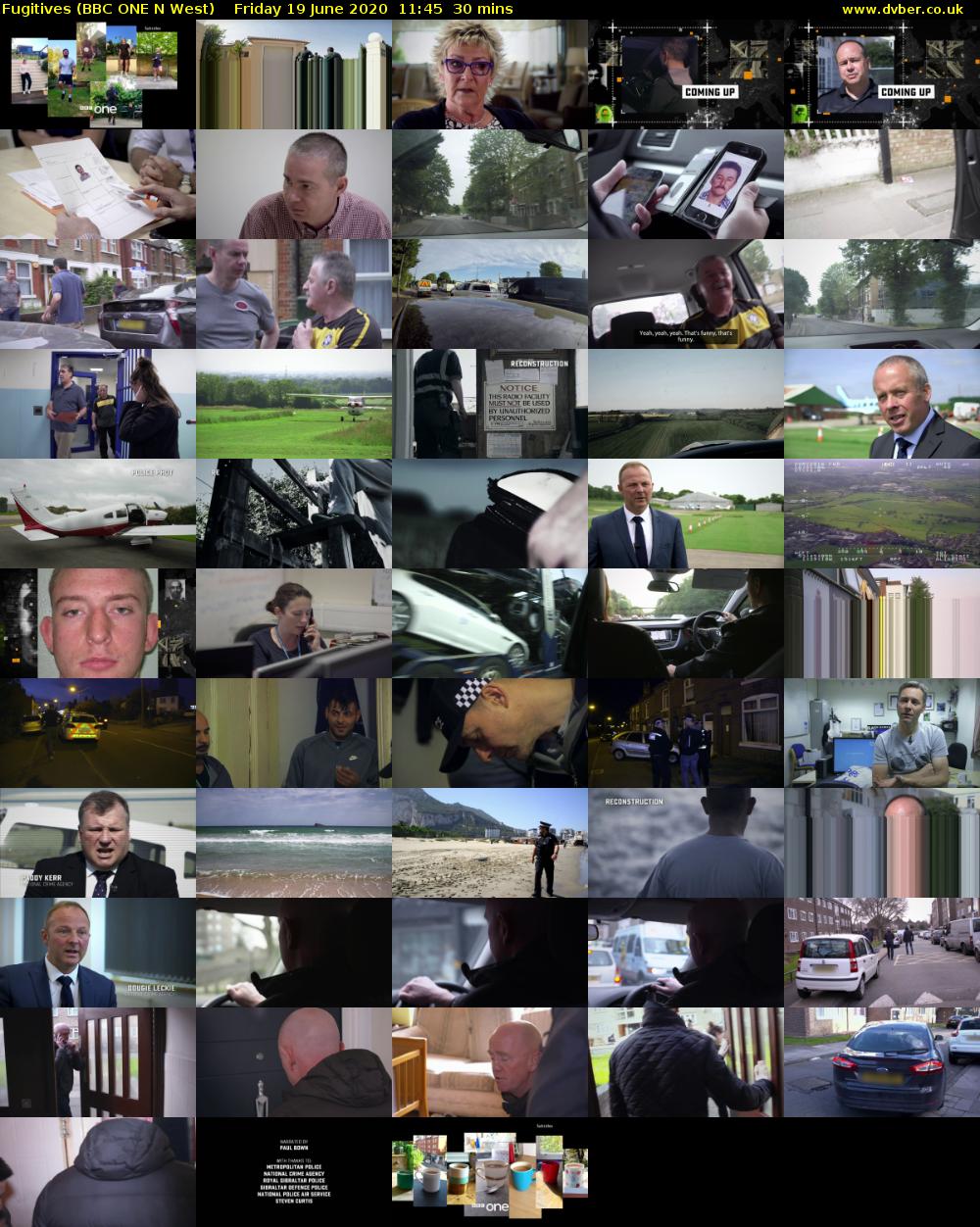 Fugitives (BBC ONE N West) Friday 19 June 2020 11:45 - 12:15