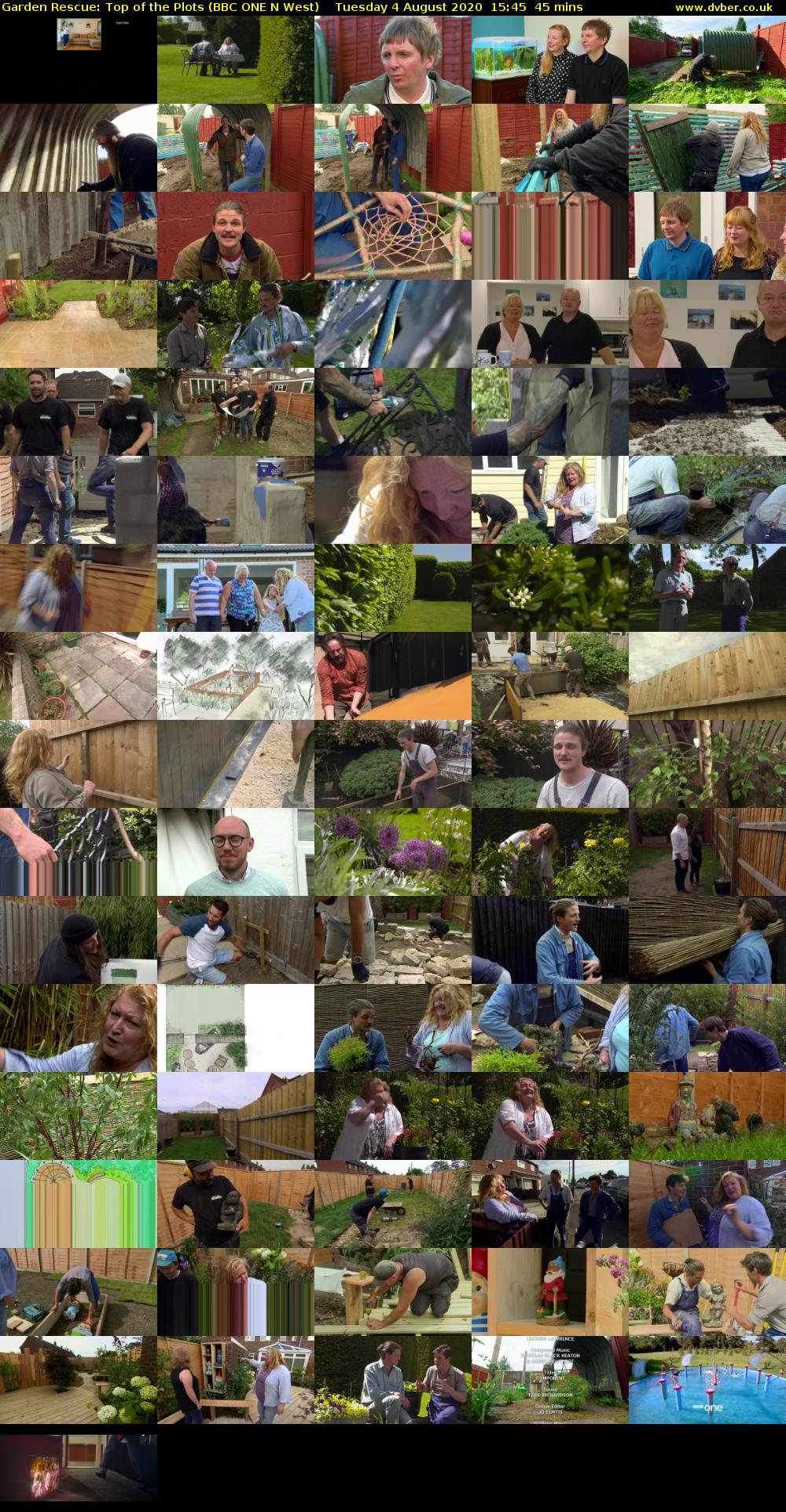 Garden Rescue: Top of the Plots (BBC ONE N West) Tuesday 4 August 2020 15:45 - 16:30
