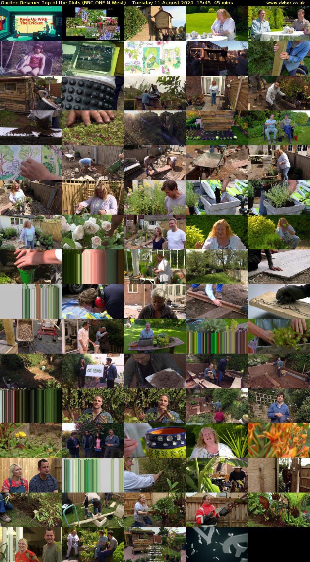 Garden Rescue: Top of the Plots (BBC ONE N West) Tuesday 11 August 2020 15:45 - 16:30