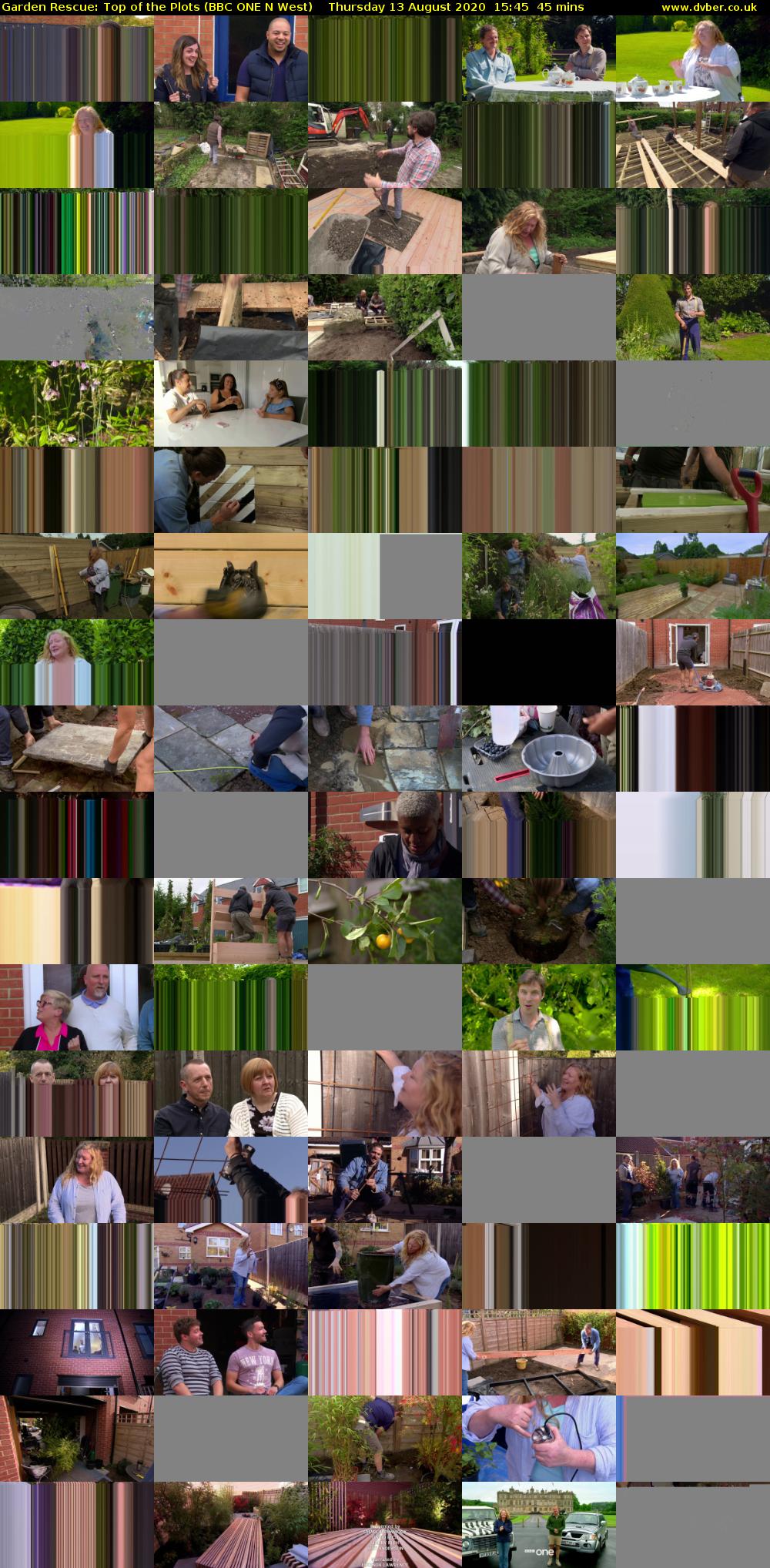 Garden Rescue: Top of the Plots (BBC ONE N West) Thursday 13 August 2020 15:45 - 16:30
