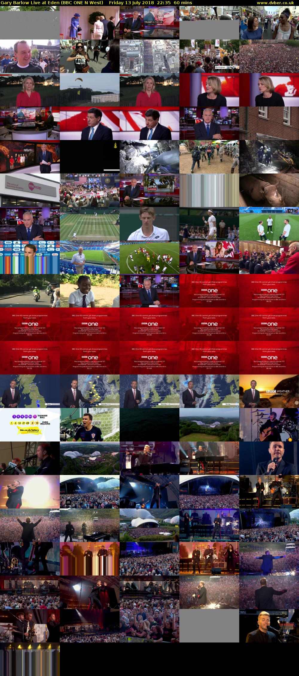 Gary Barlow Live at Eden (BBC ONE N West) Friday 13 July 2018 22:35 - 23:35