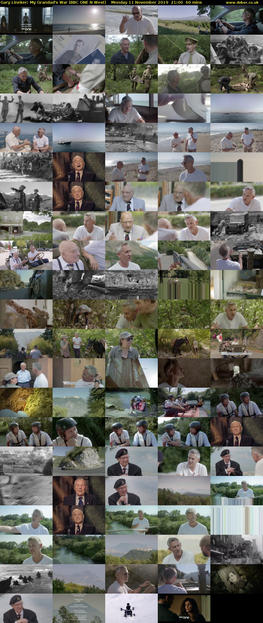 Gary Lineker: My Grandad's War (BBC ONE N West) Monday 11 November 2019 21:00 - 22:00