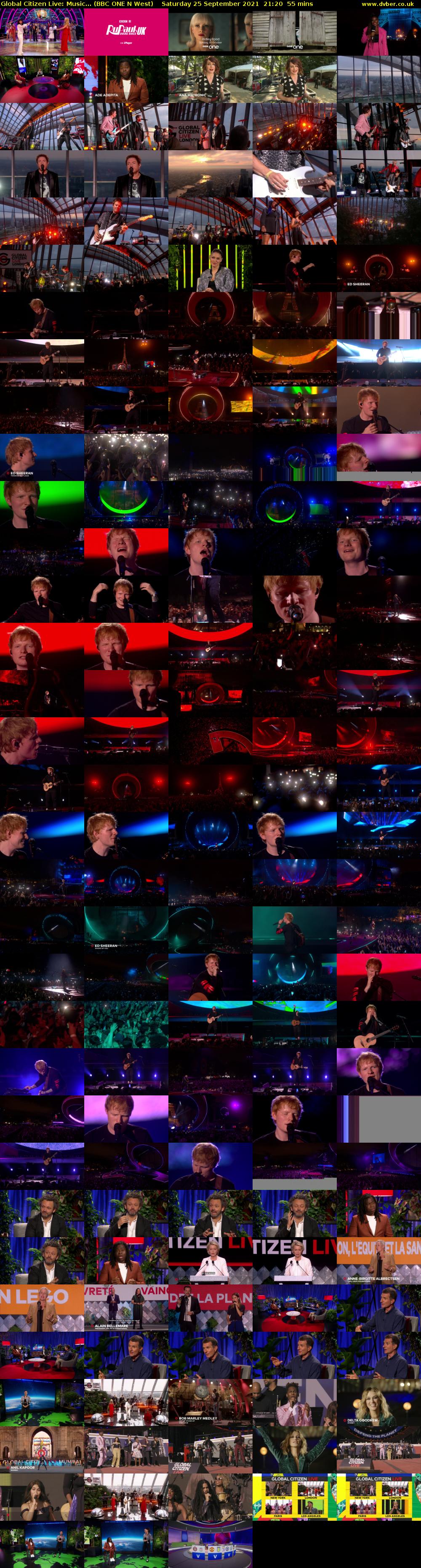 Global Citizen Live: Music... (BBC ONE N West) Saturday 25 September 2021 21:20 - 22:15