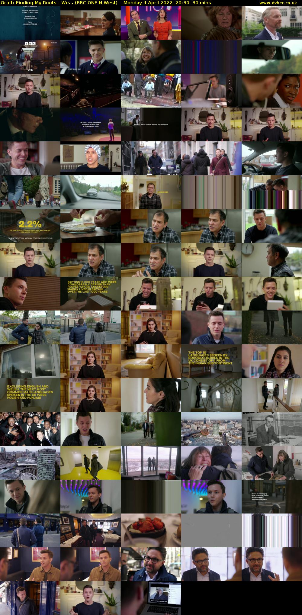 Graft: Finding My Roots - We... (BBC ONE N West) Monday 4 April 2022 20:30 - 21:00